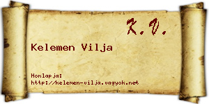 Kelemen Vilja névjegykártya